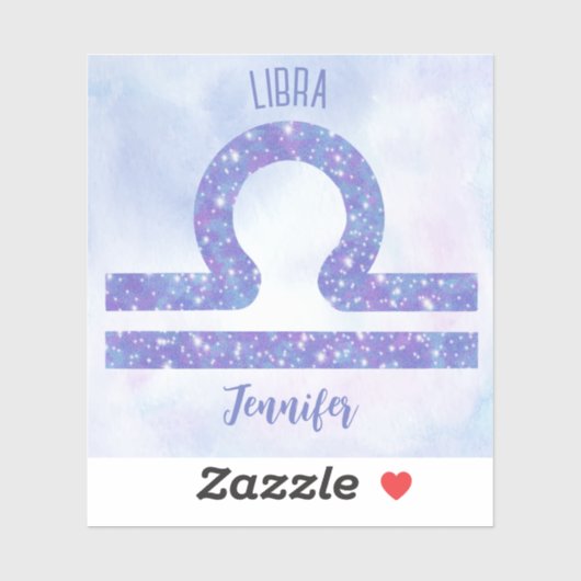 Schattige Weegschaal Astrologie Teken Gepersonalis Sticker (Vel)