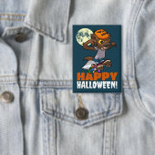 Schattige weerwolf Fijne Halloween! Snoep of een L Button (Insitu)