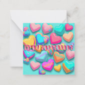 Schattige "Wees mijn schat" snoep Valentijnsdag Notitiekaartje (Voorkant)