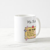 Schattige wees trots op een persoonlijke leerkrach koffiemok (Voorkant rechts)