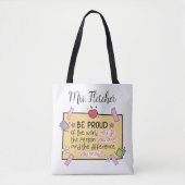 Schattige wees trots op een persoonlijke leerkrach tote bag (Voorkant)