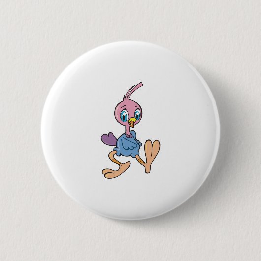 schattige wegloper ronde button 5,7 cm (Voorkant)