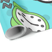 Schattige wekker blauw patroonpatroon cadeaupapier (Rol Hoek)