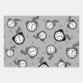 Schattige wekker met drie kleuren inpakpapier vel (Voorkant)