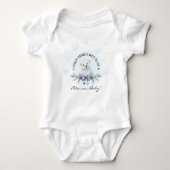 Schattige Welkom Nieuwe Baby Blue Heart Little Bee Romper (Voorkant)