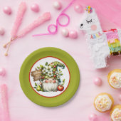 Schattige welkom tuin party gnoom papieren bordje (Feest)