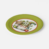 Schattige welkom tuin party gnoom papieren bordje (Gekanteld)