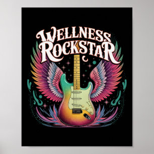 Schattige Wellness Rockstar Workout Diva Yoga Pt S Poster