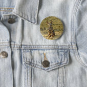 Schattige welp van een wolf ronde button 5,7 cm (In situ)