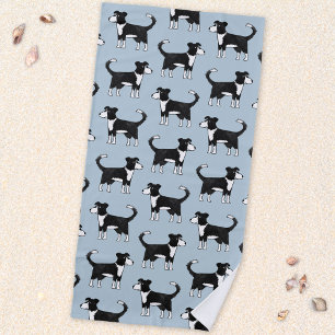Schattige Welsh Border Collie Schapen Hondenpatroo Strandlaken