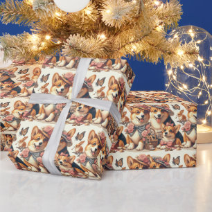 Schattige  Welsh Corgi Cardigan Cadeaupapier