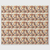 Schattige  Welsh Corgi Cardigan Cadeaupapier (Vlak)