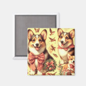 Schattige Welsh Corgi Cardigan Illustratie Magneet (Voorkant / Achterkant)