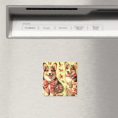 Schattige Welsh Corgi Cardigan Illustratie Magneet (Insitu (Vaatwasser))