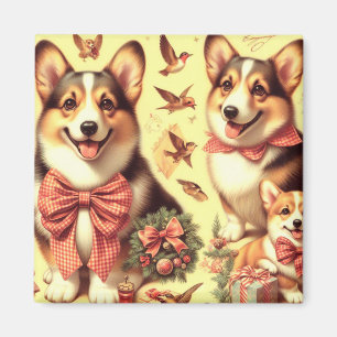 Schattige Welsh Corgi Cardigan Illustratie Magneet