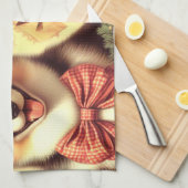 Schattige Welsh Corgi Cardigan Illustratie Theedoek (Quarter Fold)