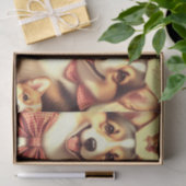 Schattige Welsh Corgi Cardigan Illustratie Tissuepapier (Geschenk)