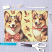 Schattige Welsh Corgi Cardigan Illustratie Tissuepapier (Craft)