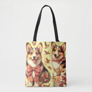 Schattige Welsh Corgi Cardigan Illustratie Tote Bag