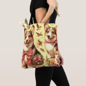 Schattige Welsh Corgi Cardigan Illustratie Tote Bag (Dichtbij)