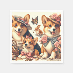 Schattige Welsh Corgi Cardigan Servet