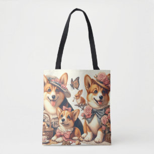 Schattige  Welsh Corgi Cardigan Tote Bag