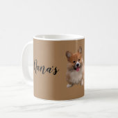Schattige Welsh Corgi Mok voor Nana (Voorkant links)
