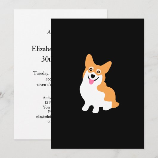 Schattige Welsh Pembroke Corgi Puppy Verjaardag Kaart (Voorkant / Achterkant)