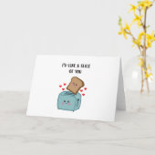 Schattige wenskaart 'Ik wil graag een stukje van j Kaart (Gele Bloem)