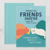 Schattige Wenskaart Kaart (Voorkant / Achterkant)