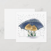 Schattige wenskaart met champignons feestdagenkaart (Voorkant / Achterkant)