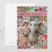 Schattige Wenskaart voor olifanten en muizen Kaart (Voorkant / Achterkant)