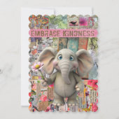 Schattige Wenskaart voor olifanten en muizen Kaart (Voorkant)