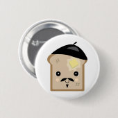 schattige wentelteefjes ronde button 5,7 cm (Voorkant /achterkant)