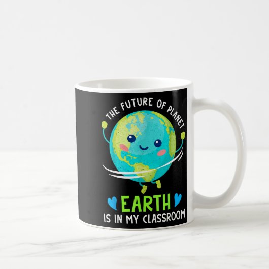 Schattige wereld aarde dag de toekomst van de plan koffiemok (Rechts)