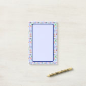 Schattige Wereldreiziger Collage Post-it® Notes (Op bureau)