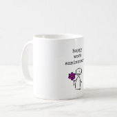 Schattige Werk Jubileum Gift, Medewerker, Baas, Mo Koffiemok (Voorkant links)