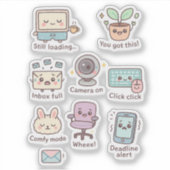 Schattige werk van Home Vibes Sticker Pack (Voorkant)