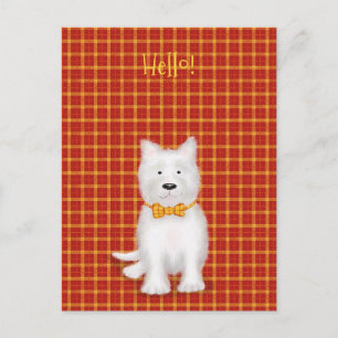 Schattige West Highland terrier 'hallo' briefkaart