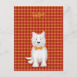 Schattige West Highland terrier 'hallo' briefkaart