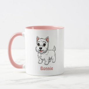 Schattige West Highland White Terrier-hond Aangepa Mok