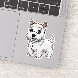 Schattige West Highland White Terrier-hond Sticker