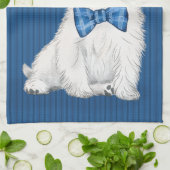 Schattige West Highland White Terrier Kitchen Towe Theedoek (Gevouwen)