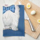 Schattige West Highland White Terrier Kitchen Towe Theedoek (Quarter Fold)