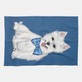 Schattige West Highland White Terrier Kitchen Towe Theedoek