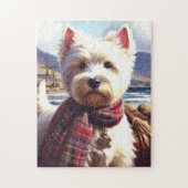 Schattige West Highland White Terrier schilderij Legpuzzel (Verticaal)