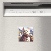 Schattige West Highland White Terrier schilderij Magneet (Insitu (Vaatwasser))
