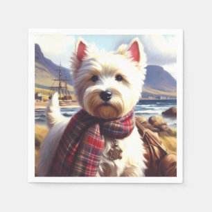 Schattige West Highland White Terrier schilderij Servet