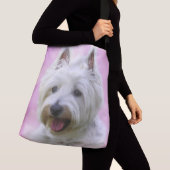 Schattige westelijke hoogland - witte doodsangst crossbody tas (Dichtbij)