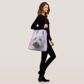 Schattige westelijke hoogland - witte doodsangst crossbody tas (Op model)